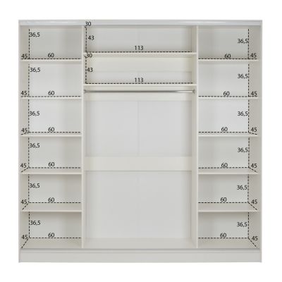 ΝΤΟΥΛΠΑ ΣΥΡΜΕΝΗ ADLER ΜΕΛΑΙΝΗΣ ΛΕΥΚΗ ΜΕ ΚΑΘΡΕΦΤΗ 3ΦΥΛΛΗ HM2462.03 240x60x240 e κ.