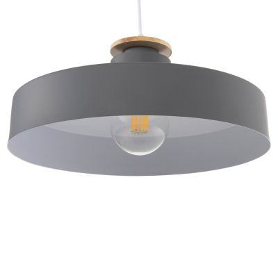 CEILING PENDANT LAMP HM4159.03 GREY METAL CAP Φ40x116Hcm.