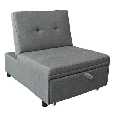 LOUNGE CHAIR-BED LIBRE HM3295.01 GREY FABRIC 75x106x89Hcm.