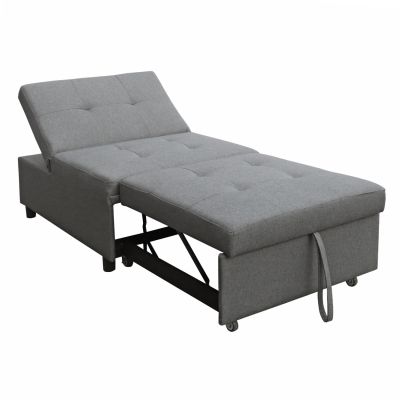 LOUNGE CHAIR-BED LIBRE HM3295.01 GREY FABRIC 75x106x89Hcm.