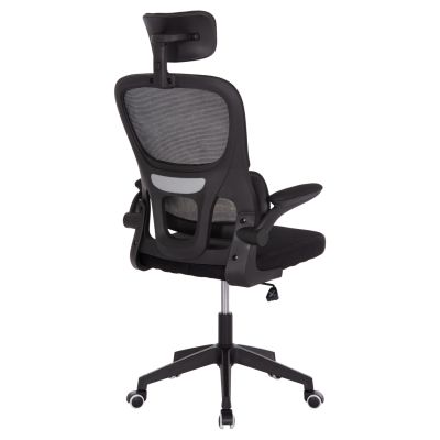 OFFICE CHAIR BASTON HM18236.01 BLACK MESH FABRIC & PP FRAME 64x60x117-127Hcm.