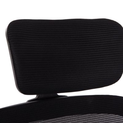 OFFICE CHAIR BASTON HM18236.01 BLACK MESH FABRIC & PP FRAME 64x60x117-127Hcm.