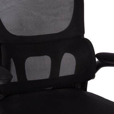 OFFICE CHAIR BASTON HM18236.01 BLACK MESH FABRIC & PP FRAME 64x60x117-127Hcm.