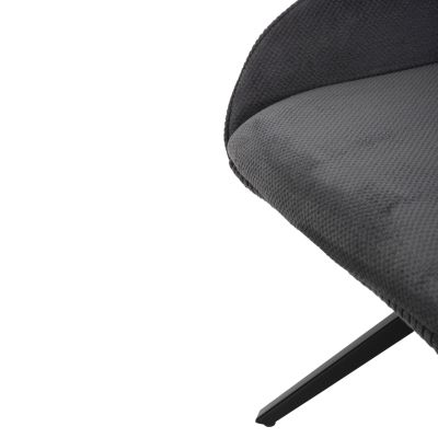 ТРАПЕЗНО КРЕСЛО SHAI HM9844.03 СИВ ДАМАС-ЧЕРНА МЕТАЛНА ОСНОВА 61x63x93Hсм.