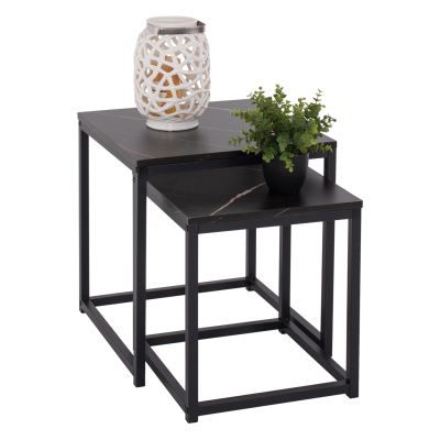 СТРАНИЧНИ МАСИ СИВО КОМПЛЕКТ 2БР MDF & МЕТАЛ 45Χ45Χ50Hcm.HM8762.13