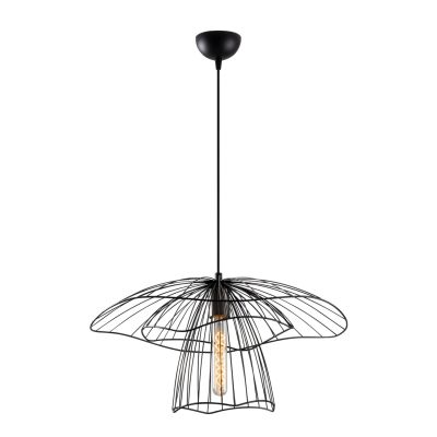 METALLIC PENDANT LIGHT IN BLACK HM7231 E27 Φ50x123 cm.