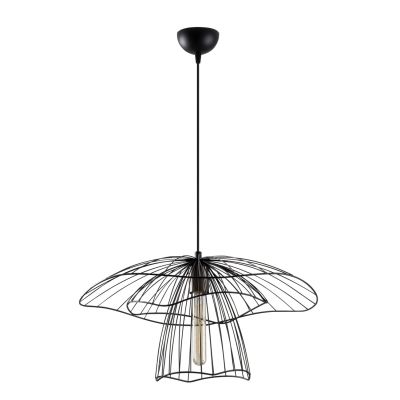 METALLIC PENDANT LIGHT IN BLACK HM7231 E27 Φ50x123 cm.