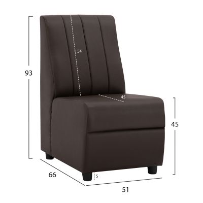 Фотьойл Landon HM3162.03, кафяв PU, 51x66x93 см.