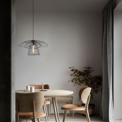 METALLIC PENDANT LIGHT IN BLACK HM7231 E27 Φ50x123 cm.