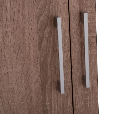 WARDROBE WITH MIRROR & SHELVES JARRY HM2485.11 MELAMINE IN SONAMA OAK 119x48x183Hcm.