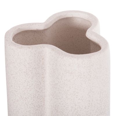 CERAMIC TABLE DECOR GLAZE HM4612.01 OFF WHITE WITH CRYSTALLIZATION Φ14x29Hcm.