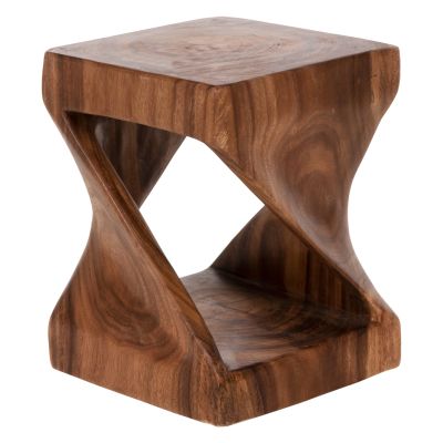 STOOL GEBO HM9754.11 SQUARE--SUAR WOOD IN WALNUT 35x35x46.5Hcm.