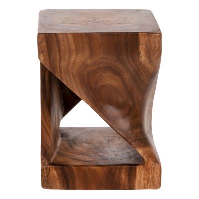 STOOL GEBO HM9754.11 SQUARE--SUAR WOOD IN WALNUT 35x35x46.5Hcm.