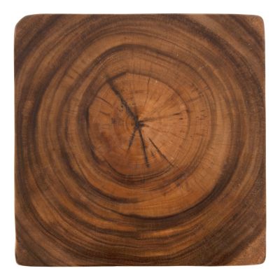 STOOL GEBO HM9754.11 SQUARE--SUAR WOOD IN WALNUT 35x35x46.5Hcm.