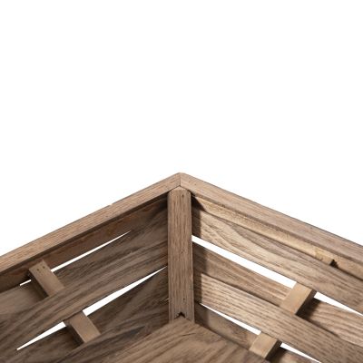 ПОДНОС ЗА СЕРВИРАНЕ КВАДРАТ HM4229 ЕЛА И МДФ 36x36x6Hcm.