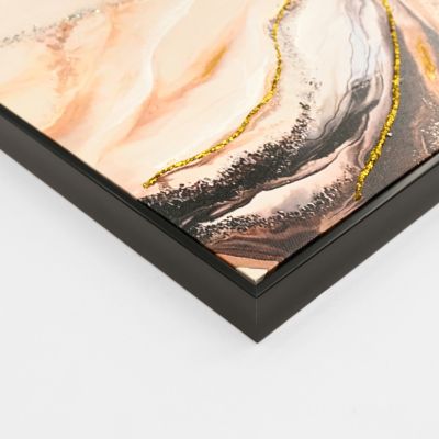 WALL PAINTING HM4560 BLACK PS FRAME-PRINTED CANVAS ABSTRACT 62x4x92Hcm.