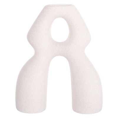 CERAMIC TABLE DECOR ISIL HM4598.01 OFF WHITE WITH CRYSTALLIZATION 26x9.5x29.5Hcm.