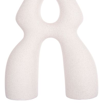 CERAMIC TABLE DECOR ISIL HM4598.01 OFF WHITE WITH CRYSTALLIZATION 26x9.5x29.5Hcm.