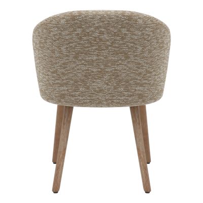 DINING CHAIR RIG HM9979.01 BEECH WOOD LEGS IN WHITEWASH-BEIGE FABRIC 59x58,5x72,5Hcm.