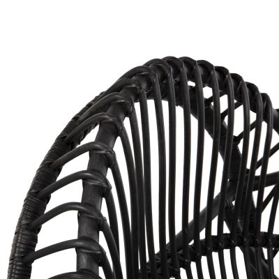 ARMCHAIR ENTROPY HM9840.03 NATURAL POLISHED RATTAN WITH CUSHION-BLACK 80x97x85Hcm.