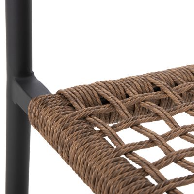 ARMCHAIR TRILAN HM6044.03 ALUMINUM IN ANTHRACITE-SYNTHETIC RATTAN IN NATURAL 57x59x85Hcm.