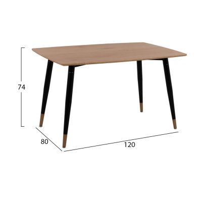 DINING SET 5PCS ALIZA HM11196.09 MDF TOP--VELVET & METAL IN BLACK
