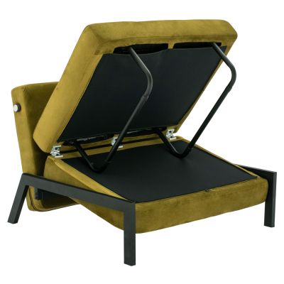 HM3078.13 Armchair Bed Constance, Olive Green Velvet, 95x92x66cm