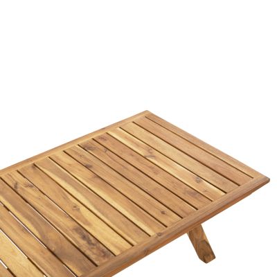 OUTDOOR LOUNGE SET 4PCS ROSSWELL HM6084.02 ACACIA WOOD-ROUND ROPE-BEIGE CUSHIONS