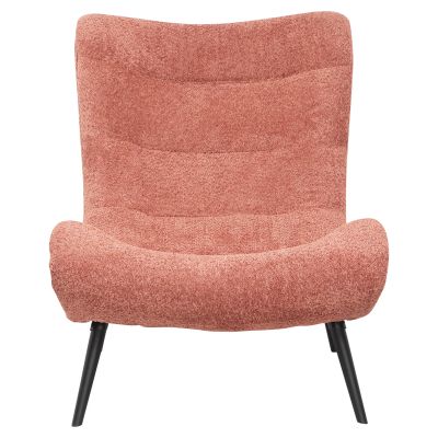КРЕСЛО BRYM HM9605.02 РОЗОВ ПЛАТ ОТ БУКЛЕ-ЧЕРНИ ДЪРВЕНИ КРАКА 97x80x100Hcm.