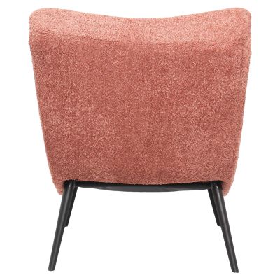 КРЕСЛО BRYM HM9605.02 РОЗОВ ПЛАТ ОТ БУКЛЕ-ЧЕРНИ ДЪРВЕНИ КРАКА 97x80x100Hcm.