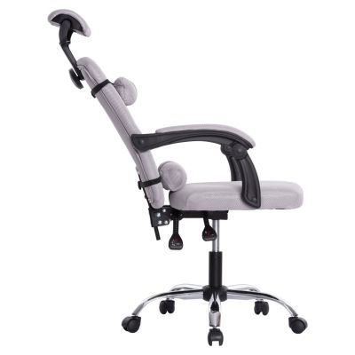 OFFICE CHAIR CRONER HM1196.02 GREY MESH-CHROME METAL BASE-BLACK FRAME 58x67x124Hcm.