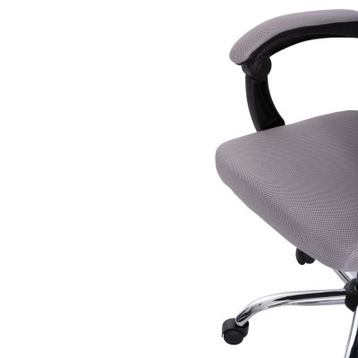OFFICE CHAIR CRONER HM1196.02 GREY MESH-CHROME METAL BASE-BLACK FRAME 58x67x124Hcm.