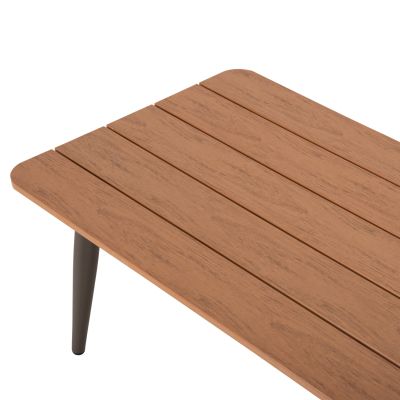 OUTDOOR LOUNGE SET 4PCS MAERLY HM6056.04 CHAMPAGNE ALUMINUM-PE TWIST ROPE-BEIGE CUSHIONS