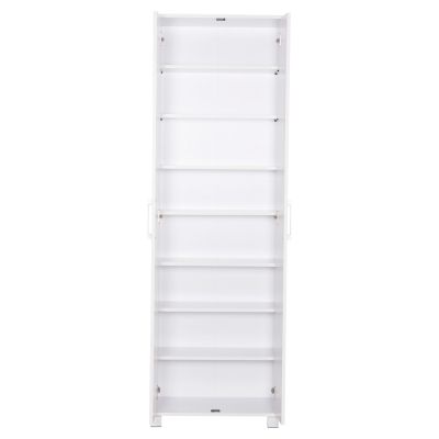 SHOE CABINET CLUSE HM2403.03 MELAMINE IN WHITE COLOR 60Χ36.5Χ186.5Hcm.