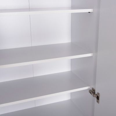 SHOE CABINET CLUSE HM2403.03 MELAMINE IN WHITE COLOR 60Χ36.5Χ186.5Hcm.