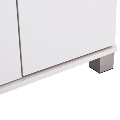 SHOE CABINET CLUSE HM2403.03 MELAMINE IN WHITE COLOR 60Χ36.5Χ186.5Hcm.