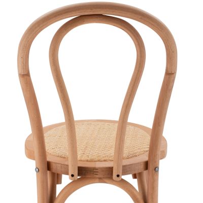 Wooden Stool bar MONTREAL- beech wood dark honey with mat 41x47x108 HM8749.05