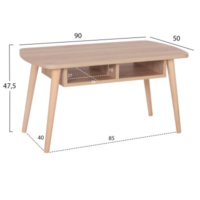 ХОЛНА МАСА СЛИВЕН HM18178.03 SONAMA МЕЛАМИНОВИ КРАКА В ЕСТЕСТВЕН ЦВЯТ 90x50x47,5Hcm.