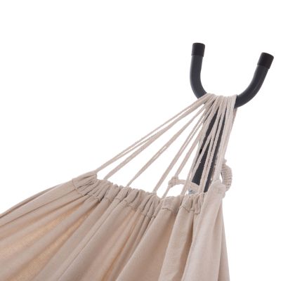 HAMMOCK CRAVE HM6304.02 ANTHRACITE METAL FRAME-BEIGE FABRIC 265x93x105Hcm.
