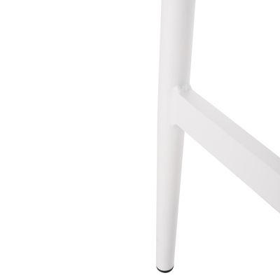 ALUMINUM BAR STOOL GREGG HM5788.11 WHITE-SAND BEIGE SYNTHETIC RATTAN 55x57x106Hcm.