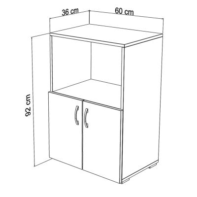 КУХНЕНСКИ ШКАФ NITO HM18197.04 МЕЛАМИН В ЦВЯТ НАТУРАЛНО ДЪРВО 60x36x92Hcm.
