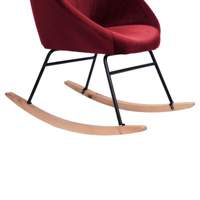 Кадифено кресло Paulina HM8399.06, Бордо червено 76x86x76 см.