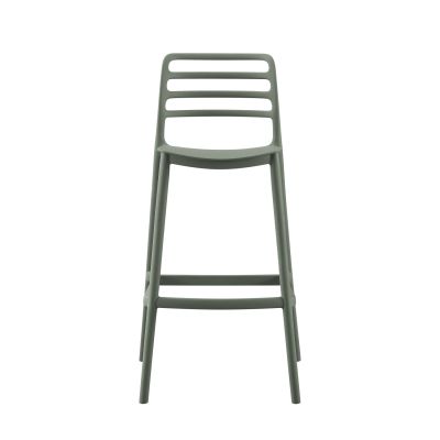 BAR STOOL POLYPROPYLENE SNOD HM6099.07 OLIVE GREEN 37,2x50x101,5Hcm.