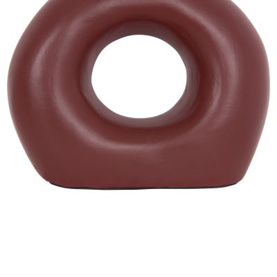 TABLE DECORATIVE VASE FIORIN HM4666.03S TERRACOTA IN MAROON RED--21x7.5x31Hcm.