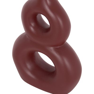 TABLE DECORATIVE VASE FIORIN HM4666.03S TERRACOTA IN MAROON RED--21x7.5x31Hcm.