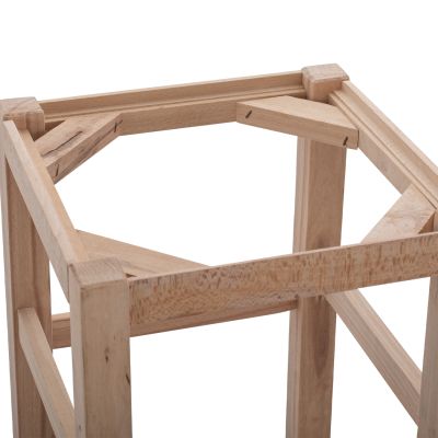 WOODEN STOOL WITHOUT BACK MADE OF BEECH TREE WOOD HM5583.02 35,5x35,5x78cm UNPAINTED