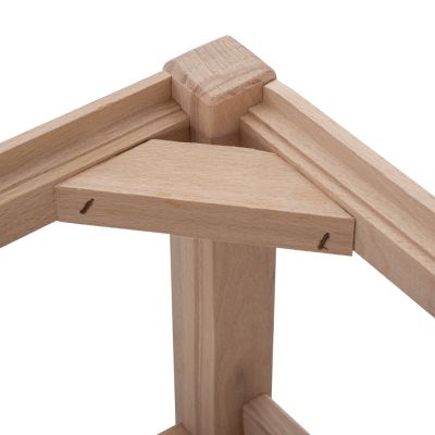 WOODEN STOOL WITHOUT BACK MADE OF BEECH TREE WOOD HM5583.02 35,5x35,5x78cm UNPAINTED