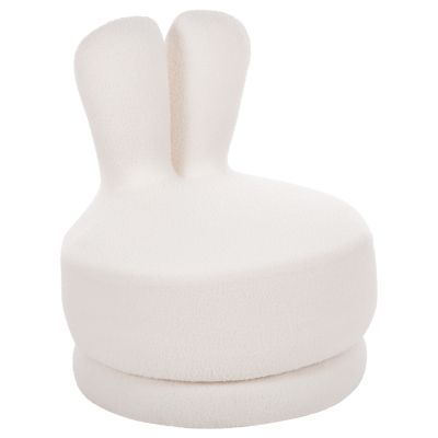 ТАБУРЕТКА С ВЪРТЯЩА СЕ ОБЛЕГАЛКА FRIVO HM9774.05 БЯЛ ТЕДИ ПЛАТ 51x51x61Hсм.