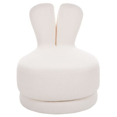 ТАБУРЕТКА С ВЪРТЯЩА СЕ ОБЛЕГАЛКА FRIVO HM9774.05 БЯЛ ТЕДИ ПЛАТ 51x51x61Hсм.