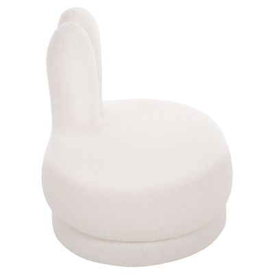 ТАБУРЕТКА С ВЪРТЯЩА СЕ ОБЛЕГАЛКА FRIVO HM9774.05 БЯЛ ТЕДИ ПЛАТ 51x51x61Hсм.